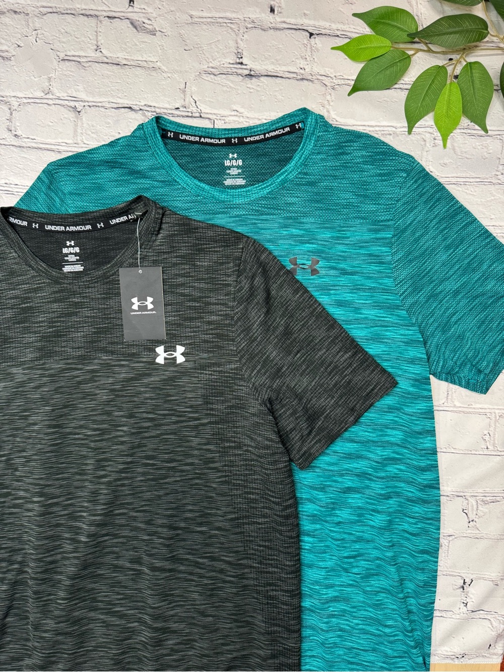 Under Armour Men’s Short-Sleeve Athletic Tees - Teal & Charcoal